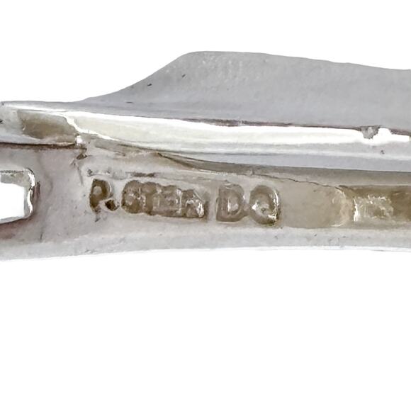 Vintage Sterling Silver 925 Pear Shaped Cubic Zirconia Pendant - Picture 6 of 8